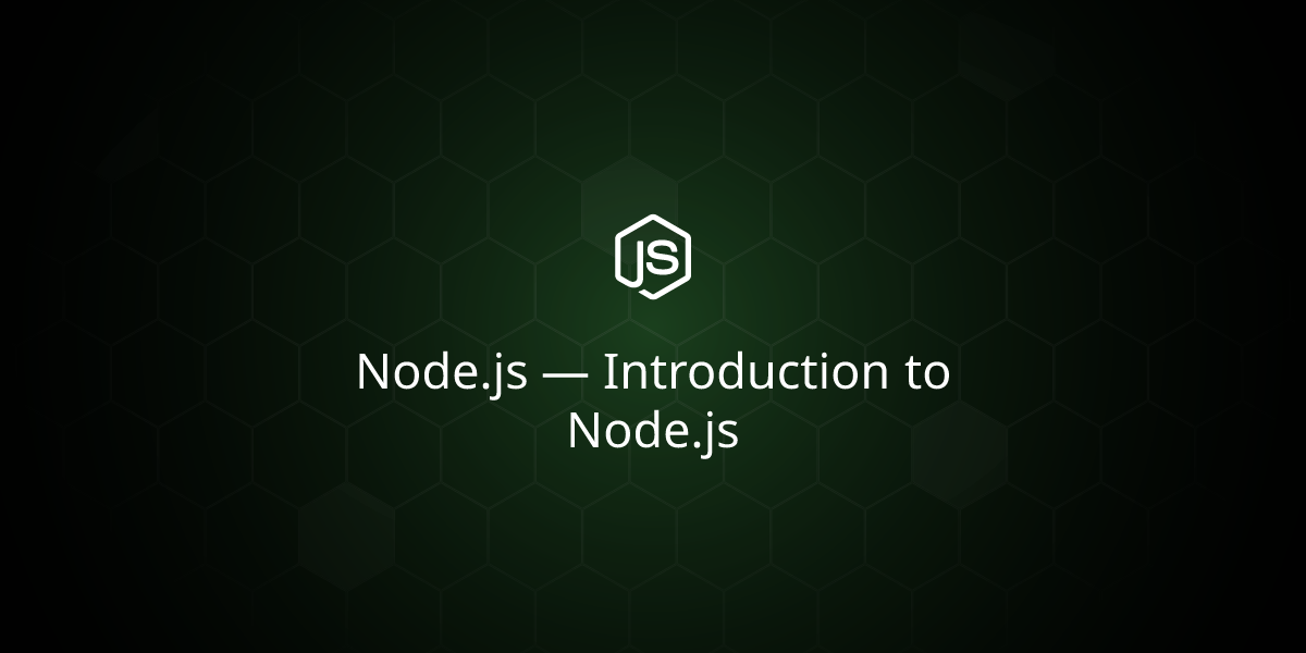 Node.js Introduction Screenshot