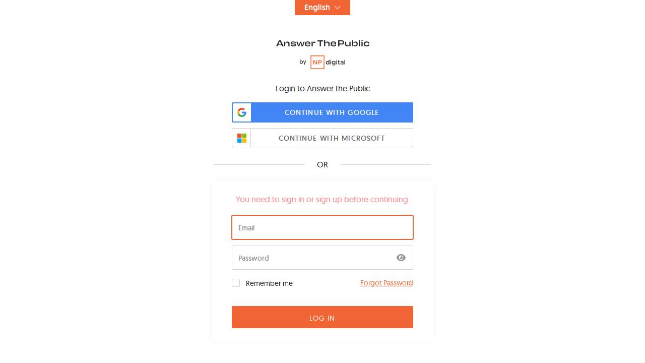 AnswerThePublic Screenshot