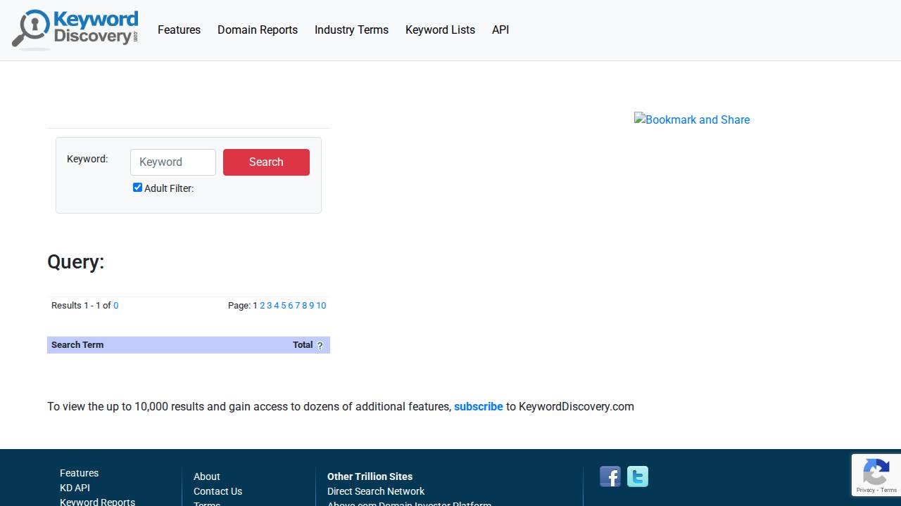 Keyword Discovery Screenshot