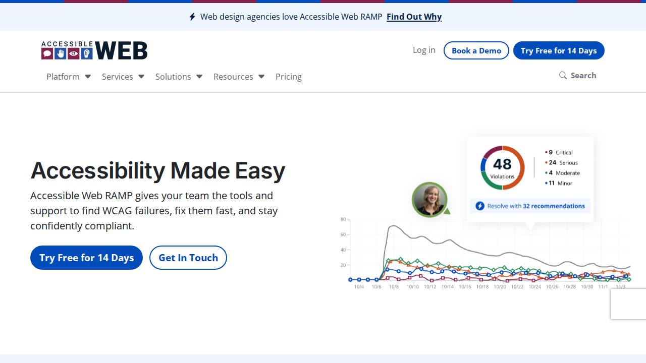 Web Accessibility Software & WCAG Audit & VPAT Services Screenshot