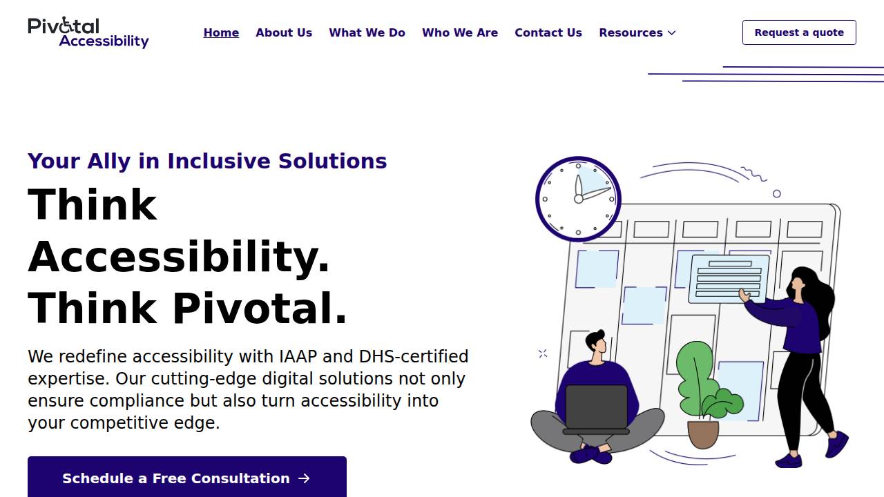 Home | Pivotal Accessibility Screenshot