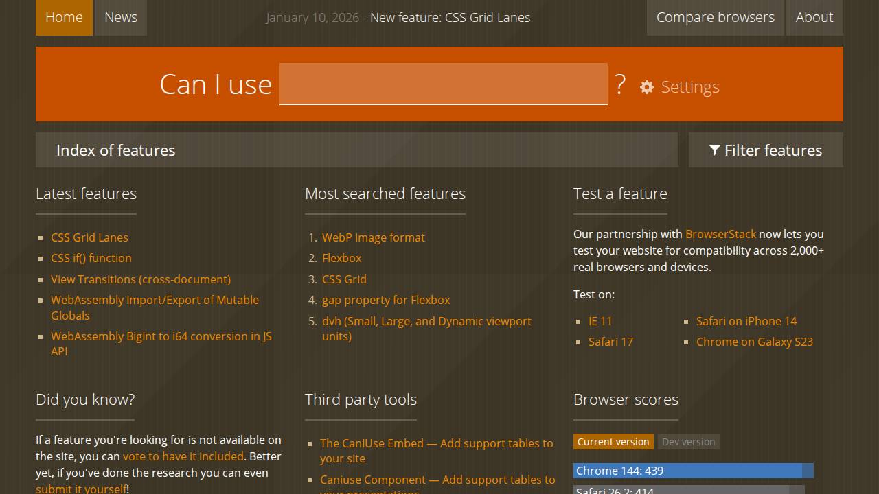 Can I Use Screenshot